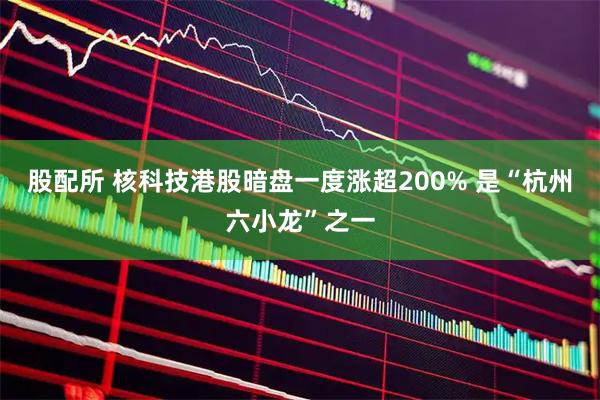 股配所 核科技港股暗盘一度涨超200% 是“杭州六小龙”之一